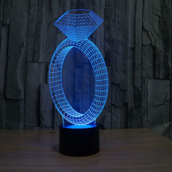 

2021 new 3d night light rhinestone novelty gifts for valentine day iy6x