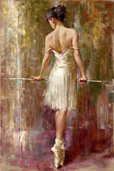 

female portrait young ballet girl purity ballerina home decor handpainted &hd print oil paintings on canvas wall art pictures 201019