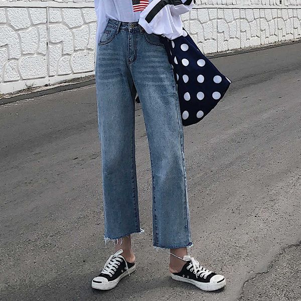 

autumn 2019 new loose fit jeans for women's wear, Blue