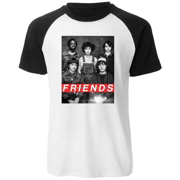 

summer new stranger things friends tv show print funny raglan tshirt mens harajuku streetwear sport hooded sweatshirt hoodie men t shirt