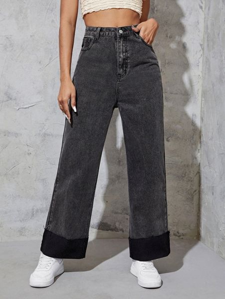 

raw trim wide leg jeans a1wq#, Blue