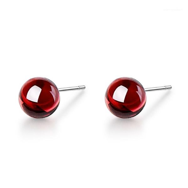 Stud Moonrocy Silver Colore Orecchini in cristallo Opal rosso per donne ragazze carine girate girate gioielli vintage all'ingrosso dropshipping1