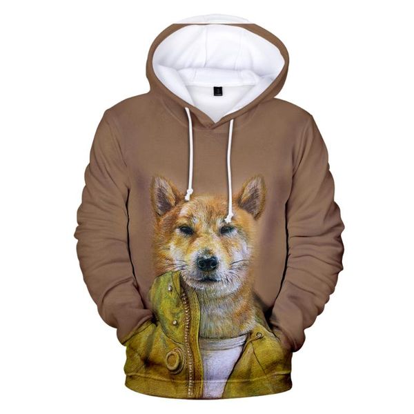 

men's hoodies & sweatshirts shiba inu 3d men/women sweatshirt harajuku autumn winter hooded casual funny hachi pullovers mankind friend, Black