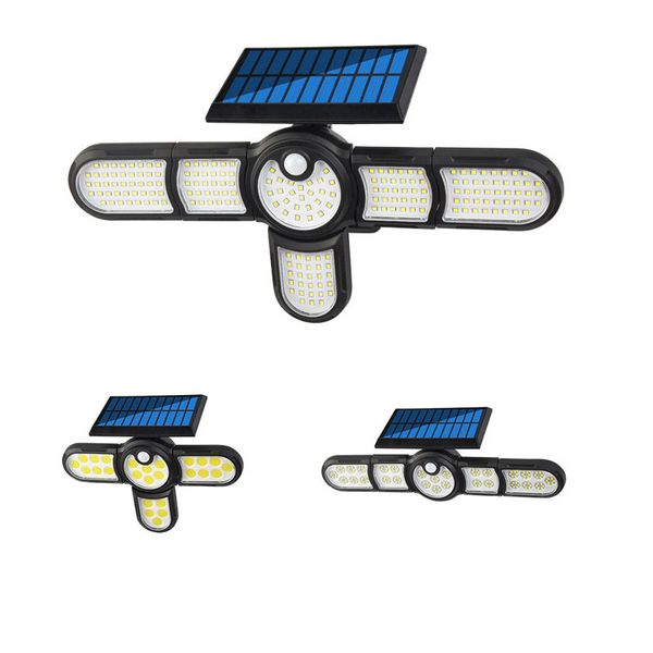 

solar led wall lamp rotating outdoor waterproof 3 mode induction street light