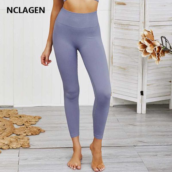 

women yoga leggings seamless knitting woman yoga pants bodybuilding gym elastic workout high waist fitness breathable nclagen, White;red
