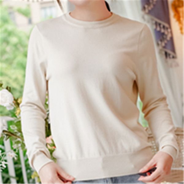 

autumn winter casual large size t-shirt round neck long sleeve korean sweater loose temperament and thin undercoat girl, White;black