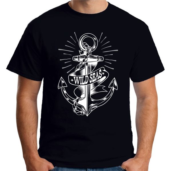 

sport summer 2019 short sleeve plus size mens premium t shirt wild seas anchor sailer sailor v216 tee shirt
