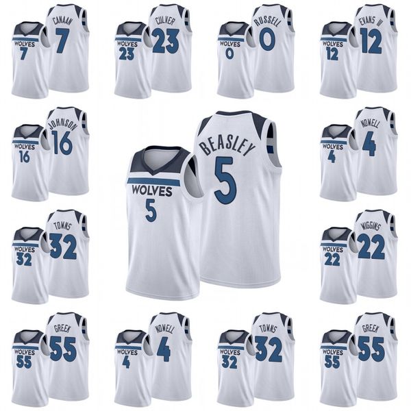 

миннесота timberwolves мужчины исайя ханаан джимми батлер д'анжело рассел джейкоб эванс iii джеймс джонсон джерси, Black