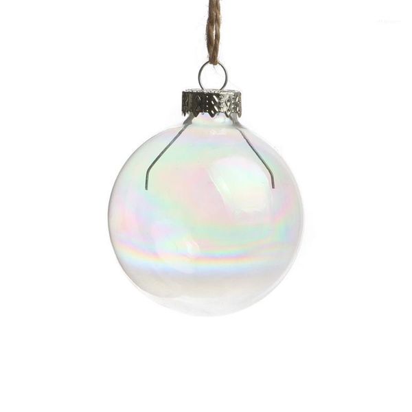 

factory wholesale dia6cm iridescent/rainbow wedding bauble ornaments christmas balls glass balls ,party decor 100/pack1