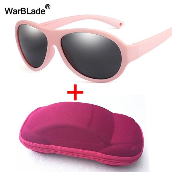 

sunglasses wbl fashion children boy girls kids polarized sun glasses silicone safety baby eyewear uv400 oculos with case, White;black