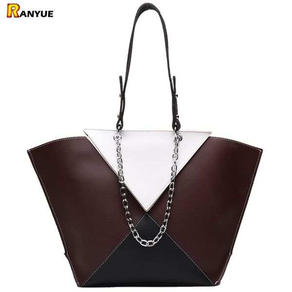 

womens bags handbags and purses 2set composite bag geometry patchwork chain totes bag big capacity casual shoulder ladies bags