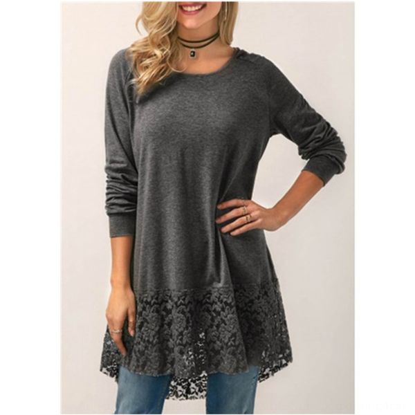 

solid color long sleeve t-shirt new autumn panel solid color long sleeve t-shirt new hoodie lace laceautumn lace panel hoodie ubxdx, White