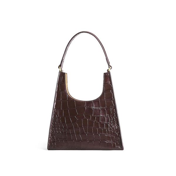 

female 2020 new triangle underarm bag crocodile pattern leather fashion shoulder bag luxury handbags women bags designer