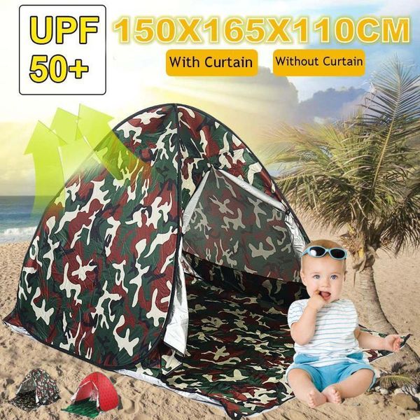 

tents and shelters 2-4 persons beach tent up automatic open family ultralight folding tourist fish camping anti-uv fully sun shade1