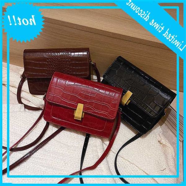 

crocodile small square 2019 new fashion korean versatile one shoulder women's messenger bag