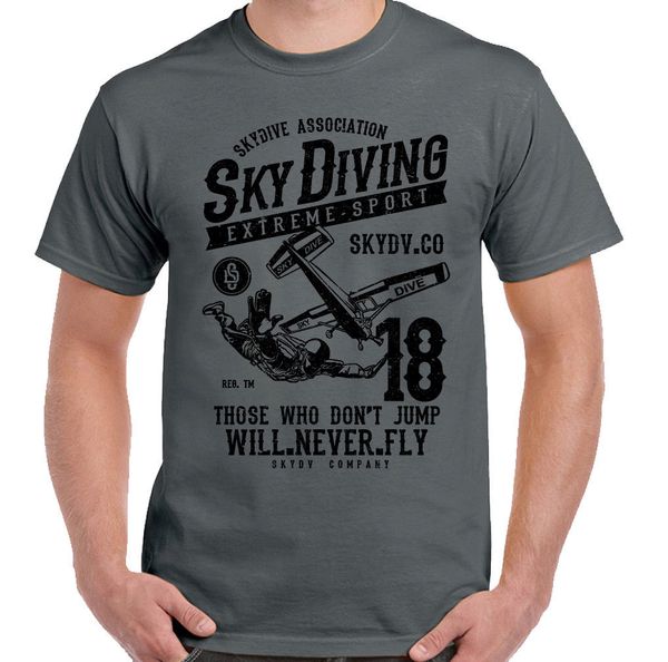 

2019 горячие продажи 100% хлопка fallschirmspringen extrem sporter herren безвозмездно предоставляемого fall футболка парашютист skydive спо