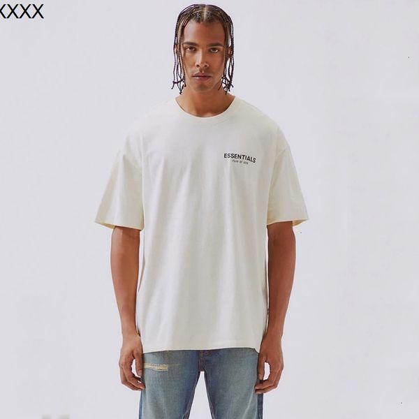 

sleeve fear of god essentials women p t-shirt classic new tee casual boxy 19ss street short men cool hip summer fog hop hfymtx446 dakom, Black