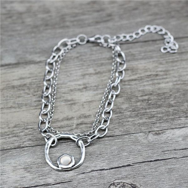 

anslow мода ювелирные изделия новый 2 слоя chain акриловые конфеты бисер браслет для влюбленных пара девочек студенты день рождения low0805l, Golden;silver