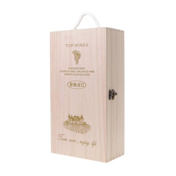 

high-quality manufacturers pine wood red wine carrier gift packing box gxma