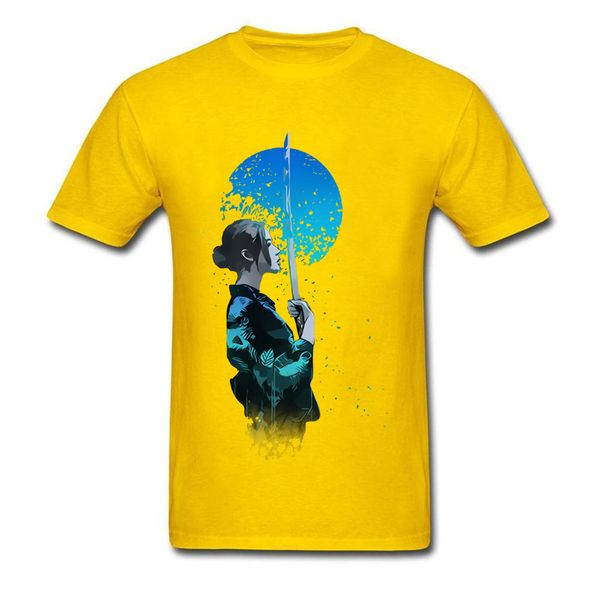 

blue moon japanese geisha samurai funny men cool design short sleeve swea yellow warrior rebel hoodie designers t shirts sweatshirt