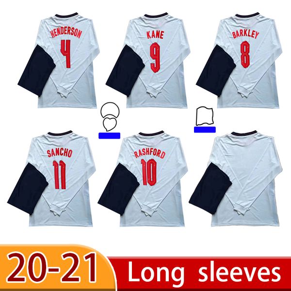 

2020 soccer jersey kane vardy rashford sterling dele 20 21 long sleeve home high-quality football shirt, Black;yellow
