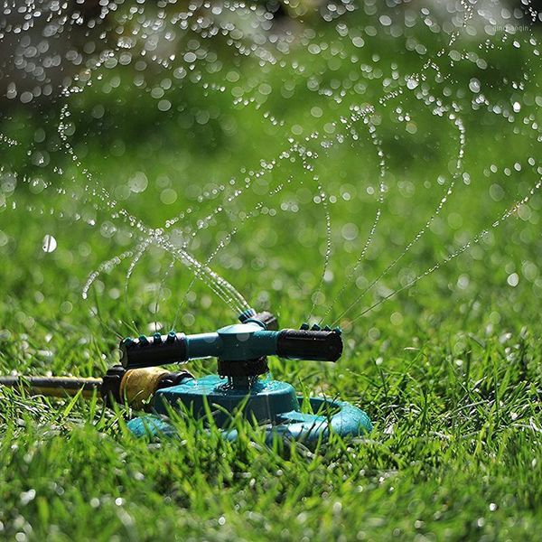 

garden sprinklers automatic watering grass lawn 360 degree 3 nozzle circle rotating irrigation system three arm garden pipe hose1