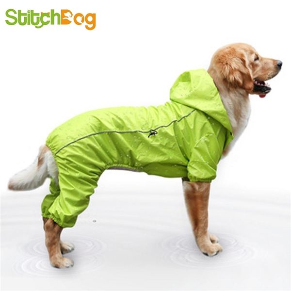 Cão Médio e Grande Impermeável Grande Cão Raincoat Pet Golden Retriever Raincoat de Quatro Pé 201114