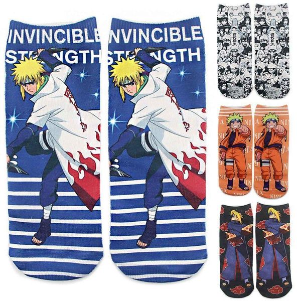 

naruto uzumaki naruto cosplay props sock anime spring autumn socks women men halloween party gifts1, Black