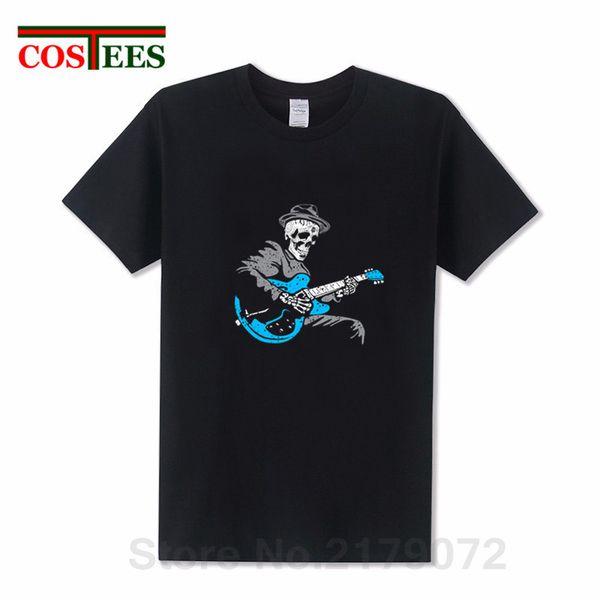 

sport 2019 vector art blues musician t shirts men bones guitar printed t-shirts homme skeleton music tshirt skull cotton tees