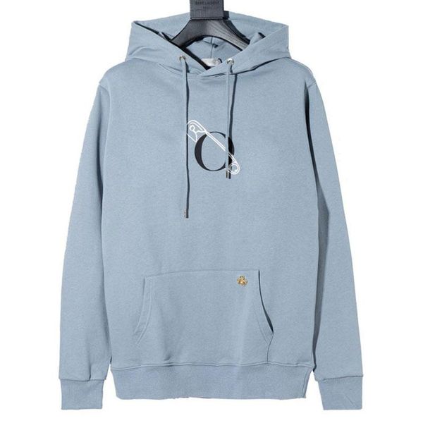 

20fw новый конструктор классический pin письмо печатный толстовки high street осень зима толстовка с капюшоном мода high end пуловер свитер, Black