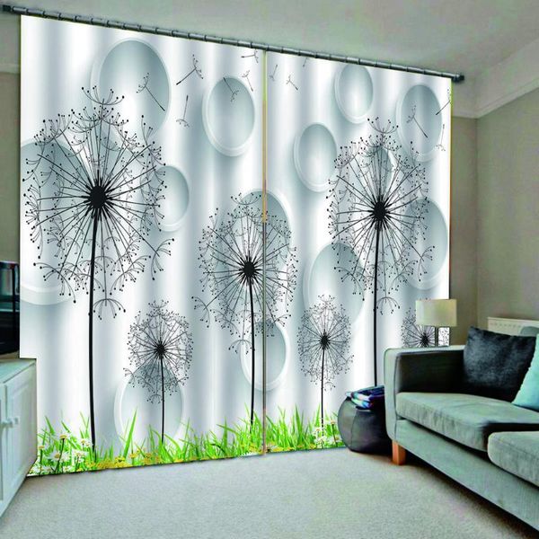

curtain & drapes custom any size modern flower circle rural landscape blackout curtains for living room bedroom home