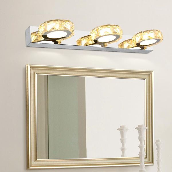 

wall lamp luxury 3w 6w 9w led round mirror light stainless steel waterproof modern style crystal mounted for indoor bathroom1