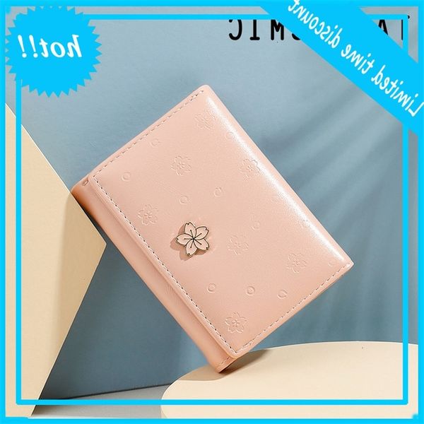 

yueqiankai new japanese leather 30% off women's short wallet, Red;black