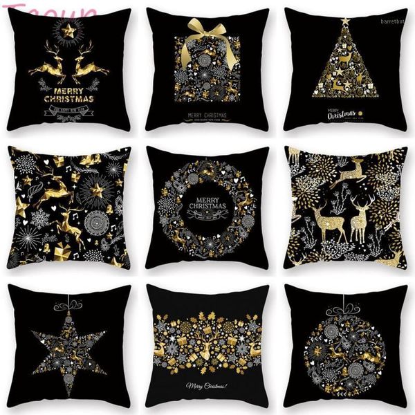 

taoup gold christmas elk deer merry christmas pillowcase xmas decor for home decor for ornaments xmas noel santa claus1