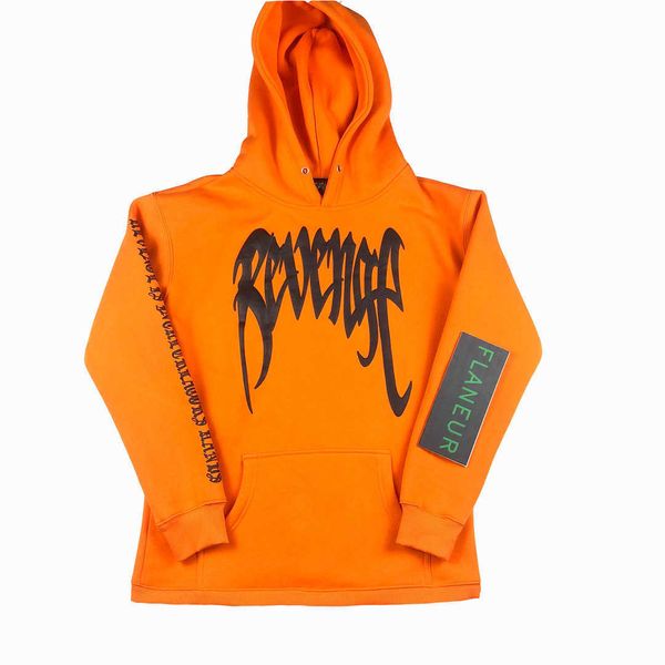 

men's hoodies revenge orange / black hoodie sweater xxxtentacion same xxx