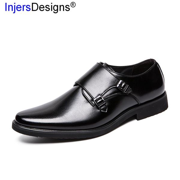

dress shoes men oxfords zapatos de hombre slip-on pointed toe wedding shoes fashion business men plus size 38-48, Black
