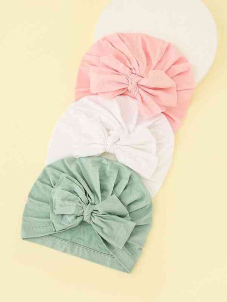 

3pcs baby bow knot hat she, Yellow