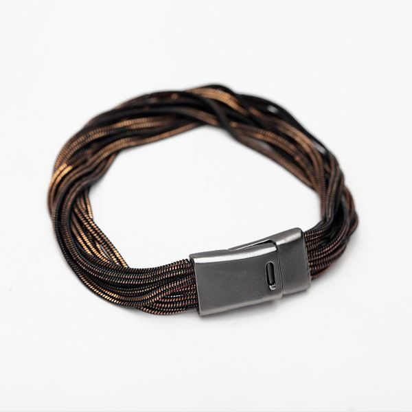 

link, chain europe zinc alloy stacking bracelet shiny gold link bracelets vintage hematite simple charm myc09024, Black