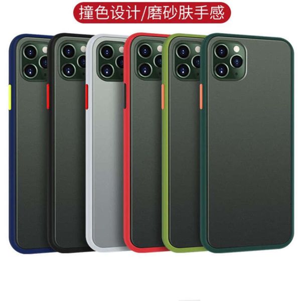 

6.1 5.4 12 suitable feeling for 6.7 inch two in one color bumping button anti falling mobile phone shell