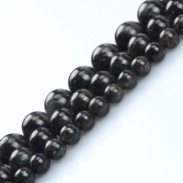 

натуральный черный обсидиан камень 6/8 / 10mm круглые свободные шарики для изготовления ювелирных изделий diy подвески ожерелье браслет аксе