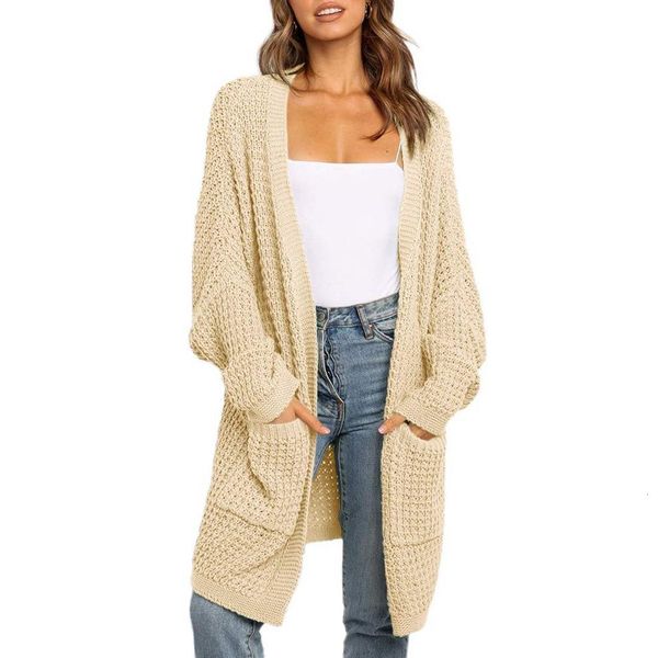 

2021 color patchwork striped women sweater long batwing sleeve loose cardigan oversized casual knitted sweater long sleeve coat women, White;black