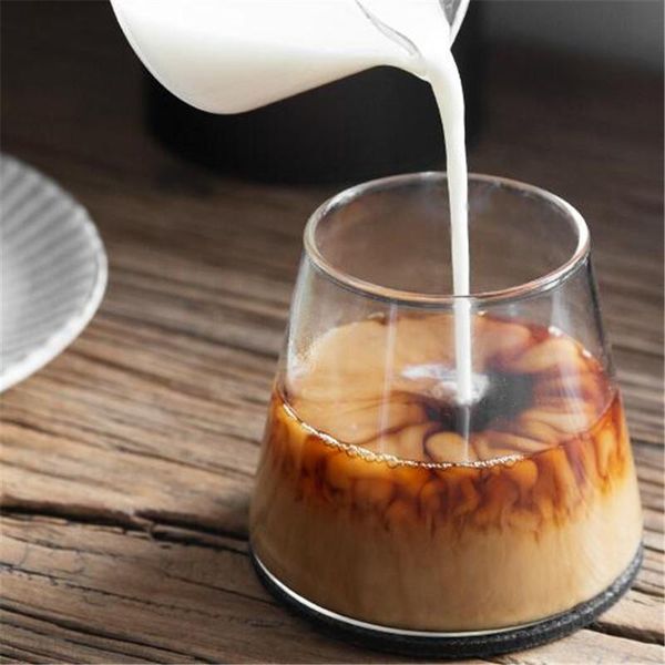 

mugs 300ml transparent glass mug summer cold drinking dessert ice cream coffee cocktail juices fruit cup beer