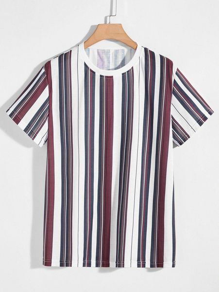 

men vertical striped tee t1lf#, White;black