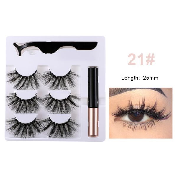 

pairs of 3d magnetic waterproof eyeliner liquid false eyelashes set long-lasting magnet beauty maquiagem tslm1