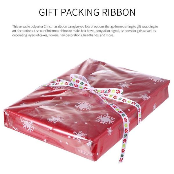 

12pcs упаковка подарков новогоднее украшение ленты чувствительная рождественский подарок ленты полиэстер подарочные ленты коробки упаковка s