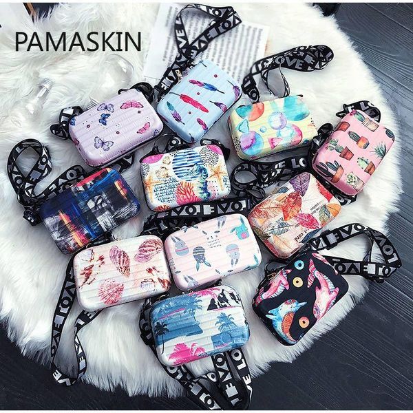 

2020 new personality shoulder clutch mini square box bag cartoon color lovely crossbody bags women handbag sac a main