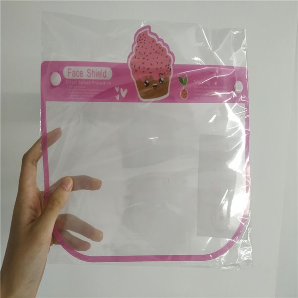 

cover shield kids chidren protective cartoon face safety anti-fog anti-uv transpartent facial mask for boys girls