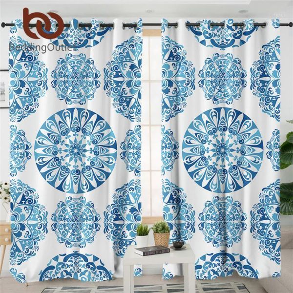 

beddingoutlet mandala kitchen curtains ethnic boho flower living room floral tribal rideaux 1pc1 curtain & drapes