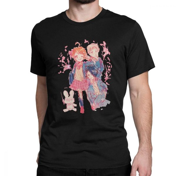 

midnite star novelty the promised neverland round collar emma ray norman short sleeve sport hooded sweatshirt hoodie men t shirt