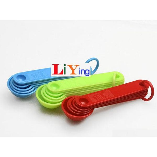 

6pc measuring spoon set plastic kitchen measuring tools coffee scoop teaspoon salad spoon1/8 1/4 1/2 1tsp 1/2 1 tbs ta jllhhu bdebag